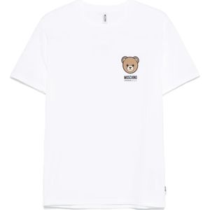 Moschino White Bear-Logo T-Shirt for men