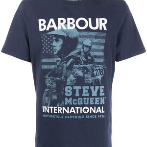 メンズ Barbour Steve Mcqueen Tシャツ ブルー