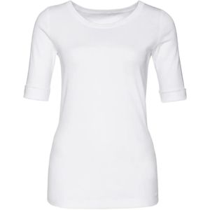 Marc Cain White Turn-Up Sleeve T-Shirt
