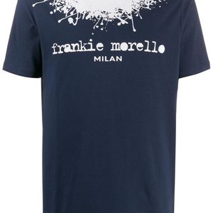 メンズ Frankie Morello ロゴ Tシャツ ブルー