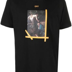Off-White c/o Virgil Abloh Black Arrows Caravaggio Print T-shirt for men