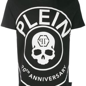 メンズ Philipp Plein コントラストロゴ Tシャツ ブラック