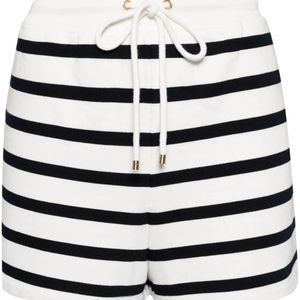 FRAME Black Striped Varsity Shorts