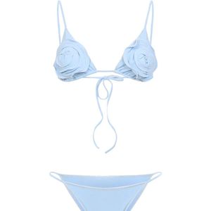 LaRevêche Blue Floral-Appliqué Bikini