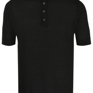 メンズ Lardini ショートスリーブ ポロシャツ ブラック