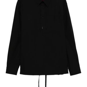 Gucci Black Button-Fastening Drawstring Shirt for men