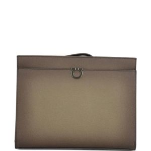 Ferragamo Brown Gancini Pouch for men