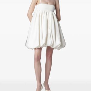 ROTATE BIRGER CHRISTENSEN White Satin Mini Bubble Dress
