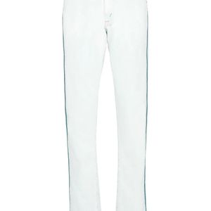 Maison Margiela White Japanese Denim Turn-Up Jeans for men