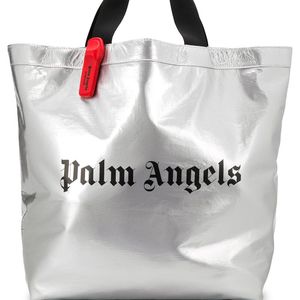 Palm Angels Shopper Met Logoprint in het Metallic voor heren