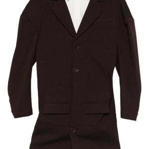 Issey Miyake Black Blazer Like Torso En Laine