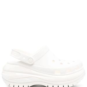 CROCSTM White Perforated Platform Clogs