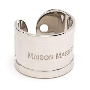 Anello con logo inciso Donna di MM6 by Maison Martin Margiela in Metallizzato