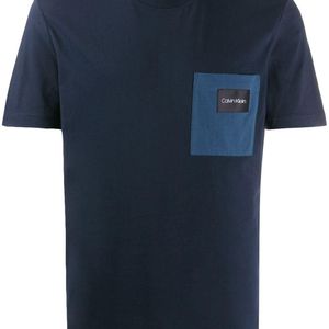 メンズ Calvin Klein ロゴ Tシャツ ブルー