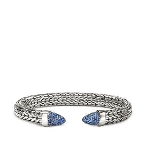 John Hardy White Sterling Spear 50 Sapphire Bracelet