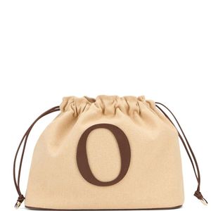 Orciani Natural Logo-Patch Drawstring Tote Bag