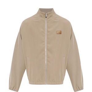 Amiri Natural Logo-Patch Zip-Up Bomber Jacket for men