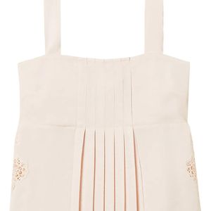Twinset Natural Embroidered Twill Top