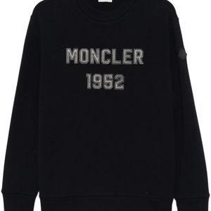 Moncler Black Logo-Patch Sweatshirt for men