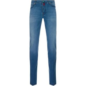 Kiton Blue Faded-Effect Slim-Fit Jeans for men