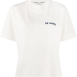 T-shirt con stampa di Sunnei in Bianco