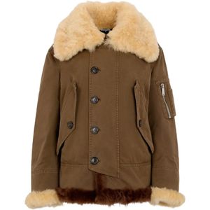 DSquared² Brown Utility2 Tech Cotton Kaban Jacket