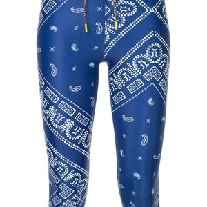 The Upside Blue Cropped Printed leggings