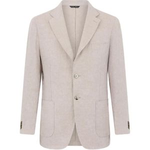 Brooks Brothers White Single-Breasted Linen Blazer for men