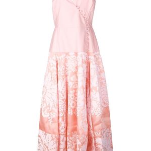 Rosie Assoulin Damask ラップドレス ピンク