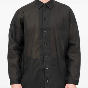Jan Jan Van Essche Black Sheer Long-Sleeve Shirt for men