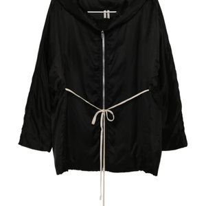 Rick Owens Black Drawstring-Hem Jacket