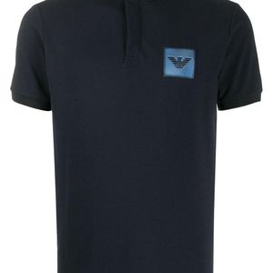 メンズ Emporio Armani ロゴ ポロシャツ ブルー