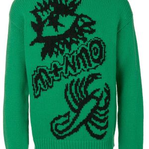 Stella McCartney 'Scorpion' Woll-Sweatshirt in Grün für Herren