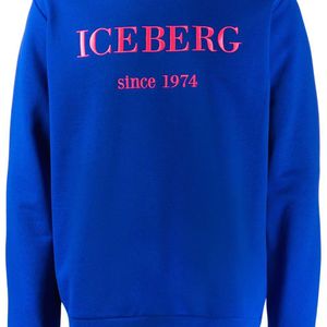 メンズ Iceberg ロゴ スウェットシャツ ブルー