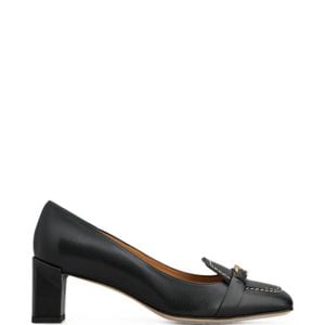 Tod's Black T Timeless Contrast-Stitched Pumps