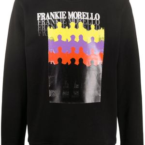メンズ Frankie Morello プリント スウェットシャツ ブラック