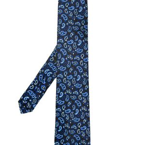 Cravatta con stampa paisley di Etro in Blu da Uomo
