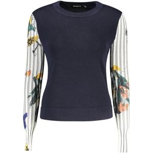 Desigual Blue Pull À Imprimé Graphique Et Empiècements