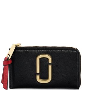 Marc Jacobs Black The Snapshot J-Marc Top-Zip Wallet