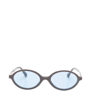 Miu Miu White Oval-Frame Sunglasses