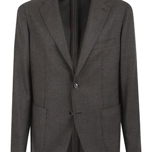 Tagliatore Black Single-Breasted Blazer for men