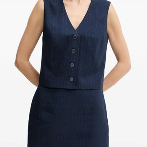 Guess Blue Pinstripe Mini Skirt