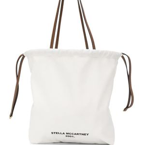Bolso shopper con logo estampado Stella McCartney de color Blanco