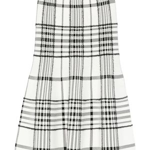 Brandon Maxwell White Rory Knit Skirt