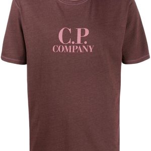 メンズ C P Company ロゴ Tシャツ レッド