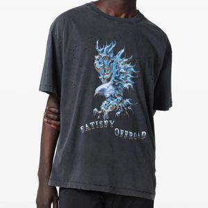 Satisfy Blue Mothtech Graphic-Print T-Shirt for men
