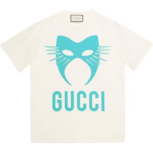 メンズ Gucci Manifesto Tシャツ ブルー