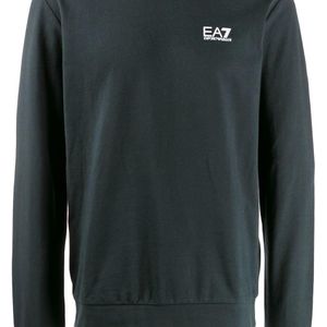 メンズ EA7 ロゴ スウェットシャツ グレー