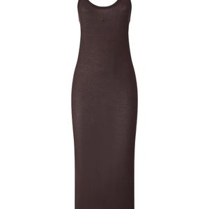 Pinko Purple Chain Strap Sleeveless Scoop Neck Dress