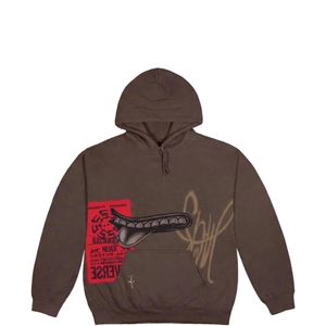 Travis Scott Brown Grin Hoodie for men